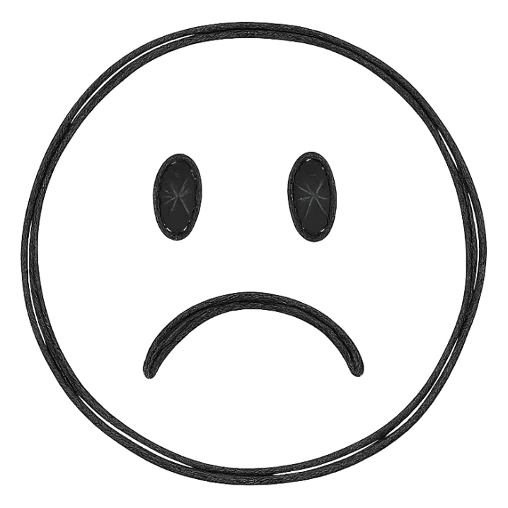 animated sad face emoji, hand-drawn icon style, sketchy lines, expressive sticker
