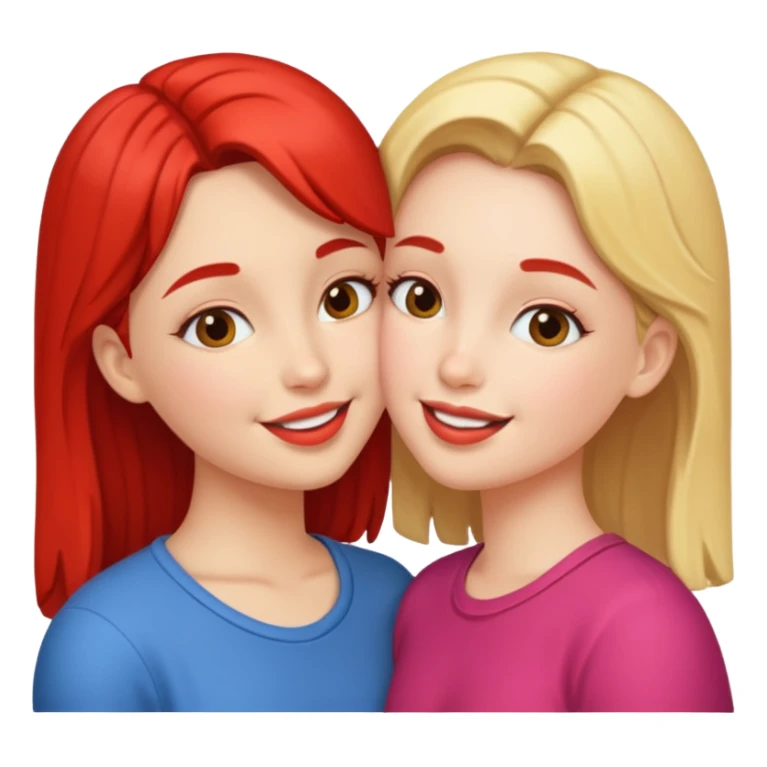 2 girls kissing each other sticker