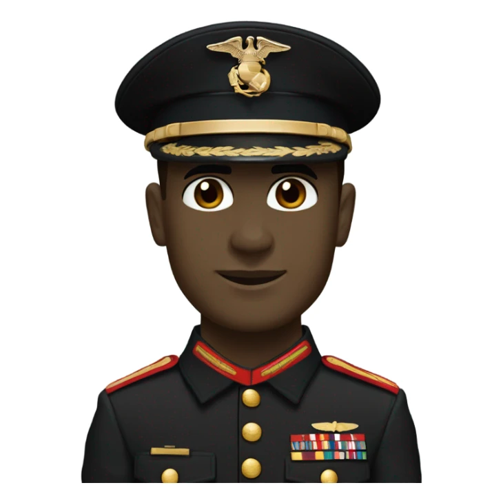 Marine corps dress blues tan skin sticker