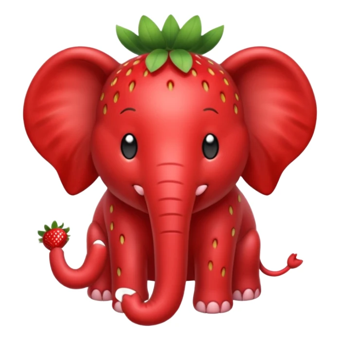 Strawberry elefant but red sticker