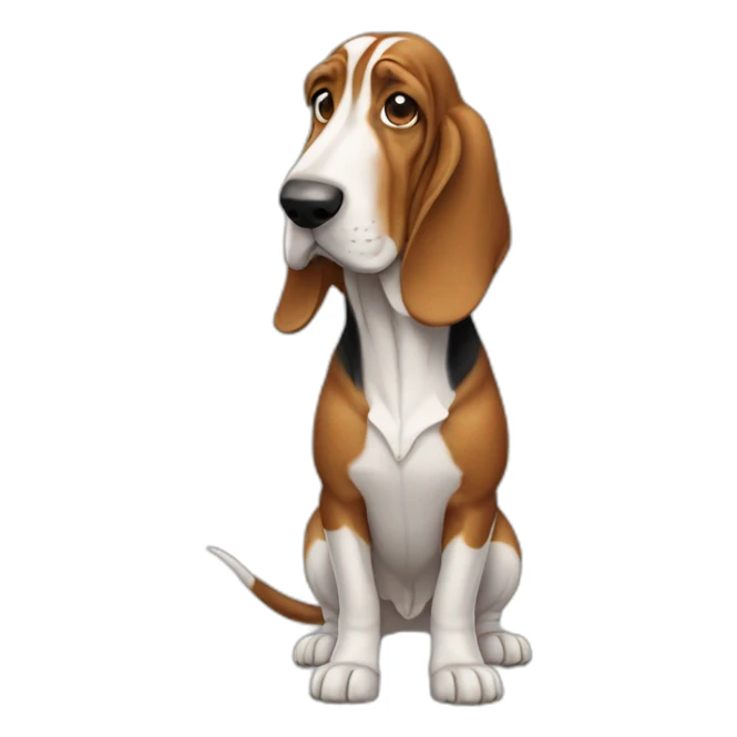 Dog basset hound full-body sticker