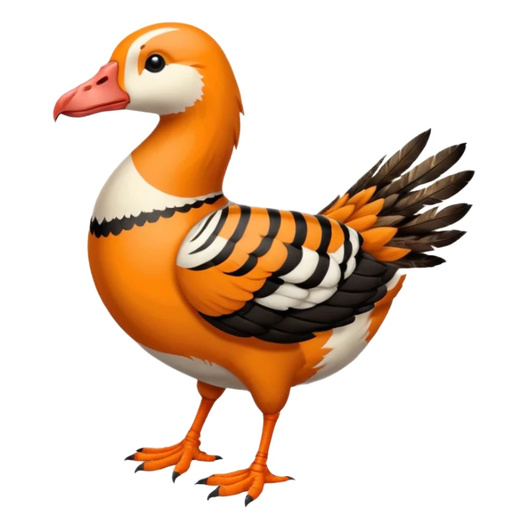 A fusion of a goose and a tiger sticker