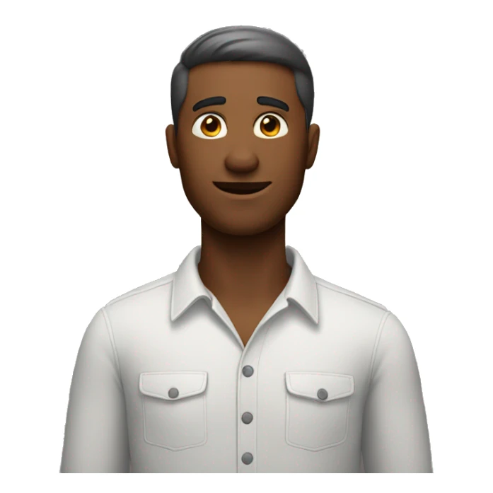 Man with hand on chest and hand in air sticker