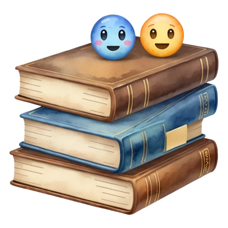 watercolor misty books  sticker