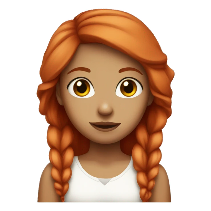 girl with red hair and black demotic eyes sticker