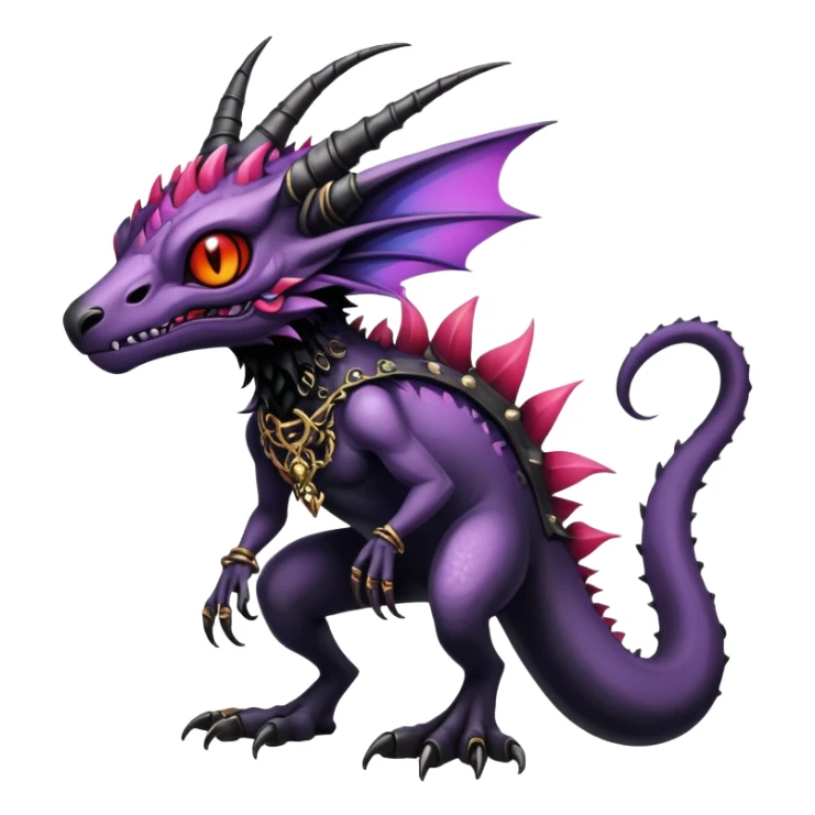 Gothic badass cool complex exotic colorful aesthetic-scenery-Fakémon-creature (full body) sticker