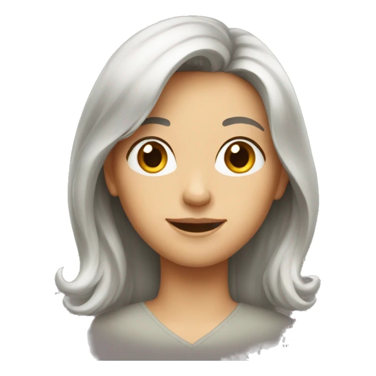 a playful middle-haired woman sticker