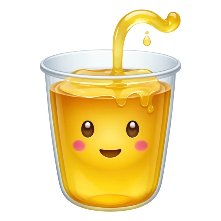 Yellow jelly in cup sticker