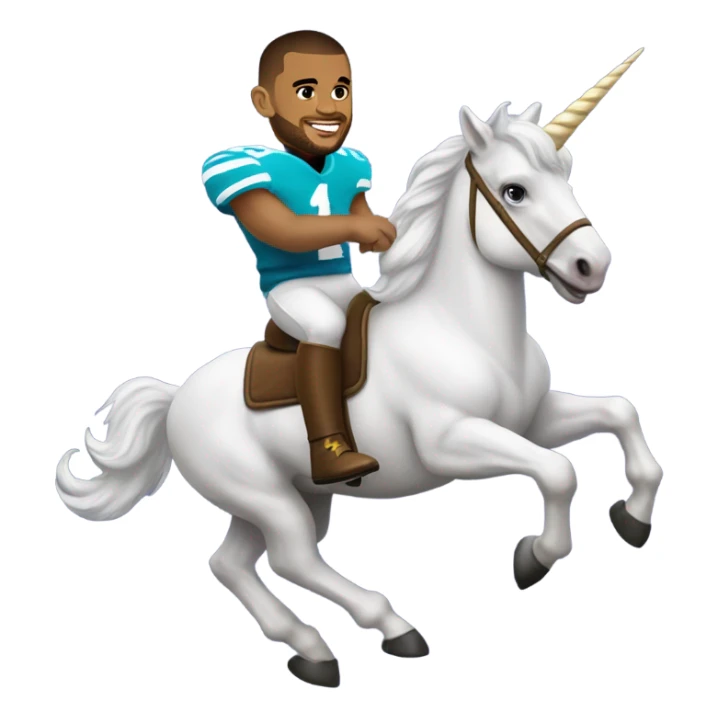Dak Prescott riding a unicorn  sticker