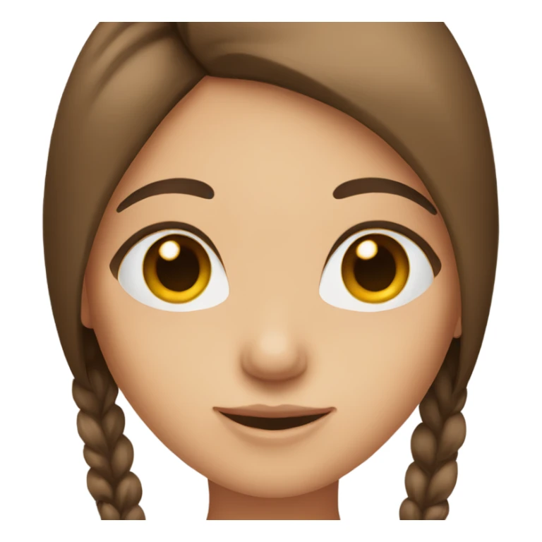 Girl with straight brown hair sticker