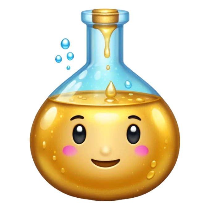pixelated emoji of a golden potion sticker