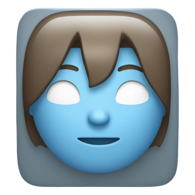 I want an emoji that has a square with rounded corners, the color has to be the light blue predetermined in discord, and in the middle it says 1v1 sticker