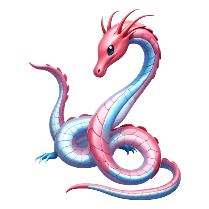Milotic-Dragonair-Fakémon-hybrid-creature (full body)  sticker