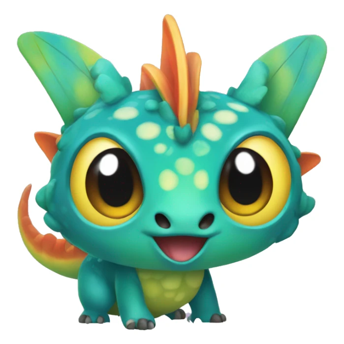 Colorful tropical Pokémon fantasy animal creature  sticker