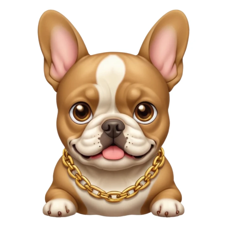 Merle frenchie with gold chain  sticker