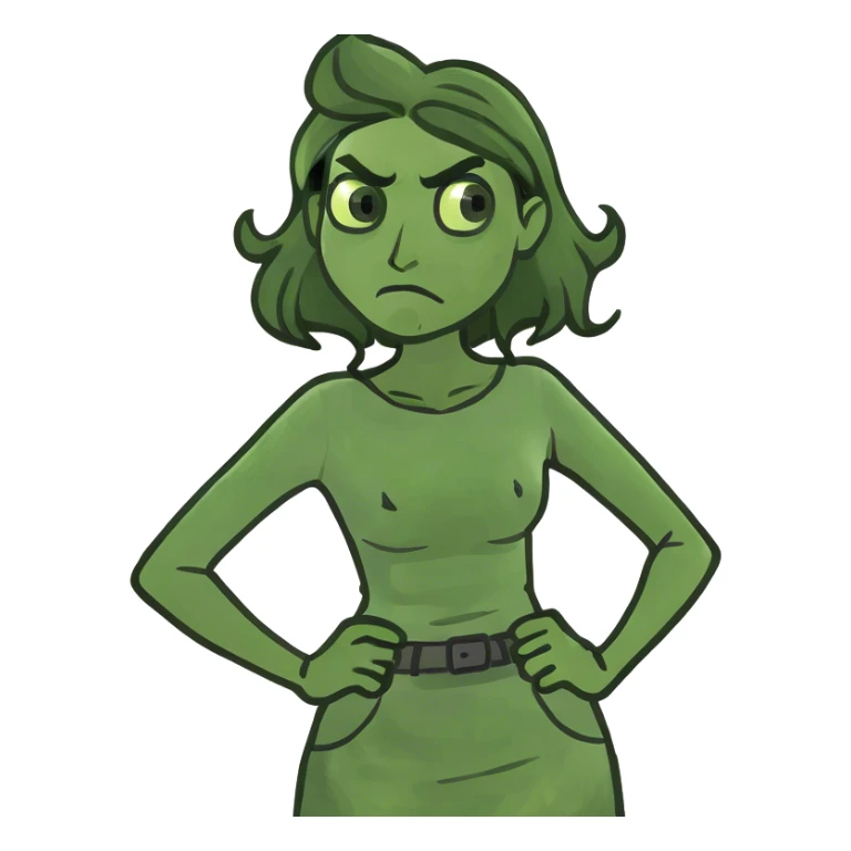 Woman annoyed  sticker