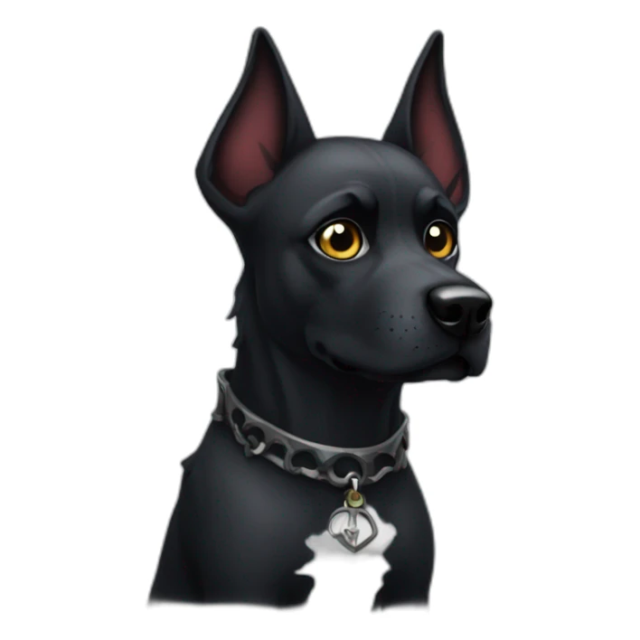 Gothic dog sticker