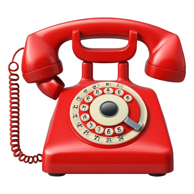 The old red home phone sticker