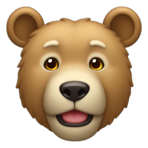ourson qui fait la tête sticker