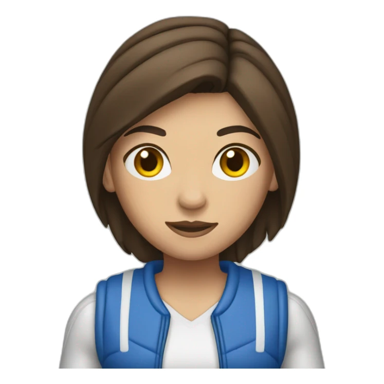 brunette female boxer with tennis outfit sticker