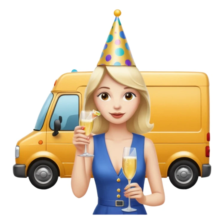 CAN I USE THE SAME IMAGE BUT WITH A MOVING VAN IN THE BACKGROUND sticker