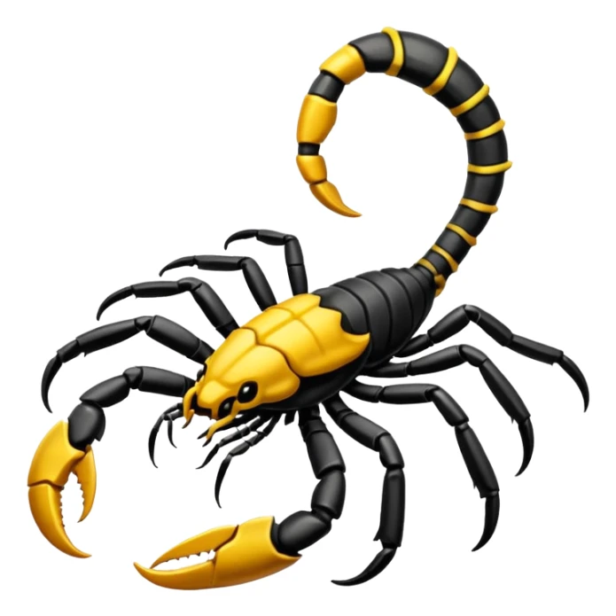cartoon scorpion with raised pincers emoji sticker