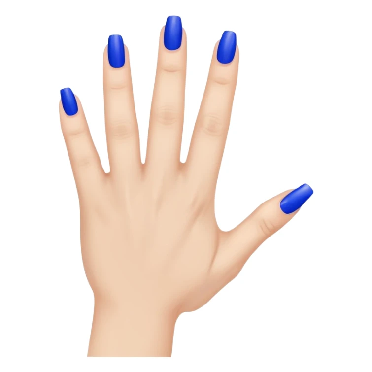 a woman's hand with blue nails is a like gesture sticker