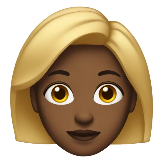 black woman with blonde hair  sticker