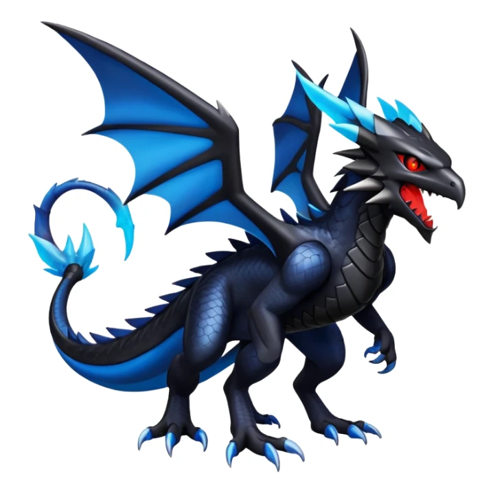 Shiny Dark Nargacuga-Zekrom-Noivern-Hybrid (Full body) sticker