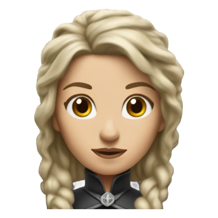 White Woman with long hair on the Iron throne sticker