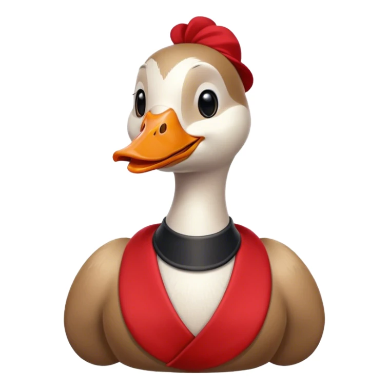 super goose laughs in black and red outfit sticker