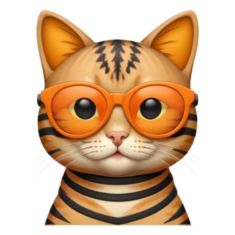 Cat wearing sunglasses sticker