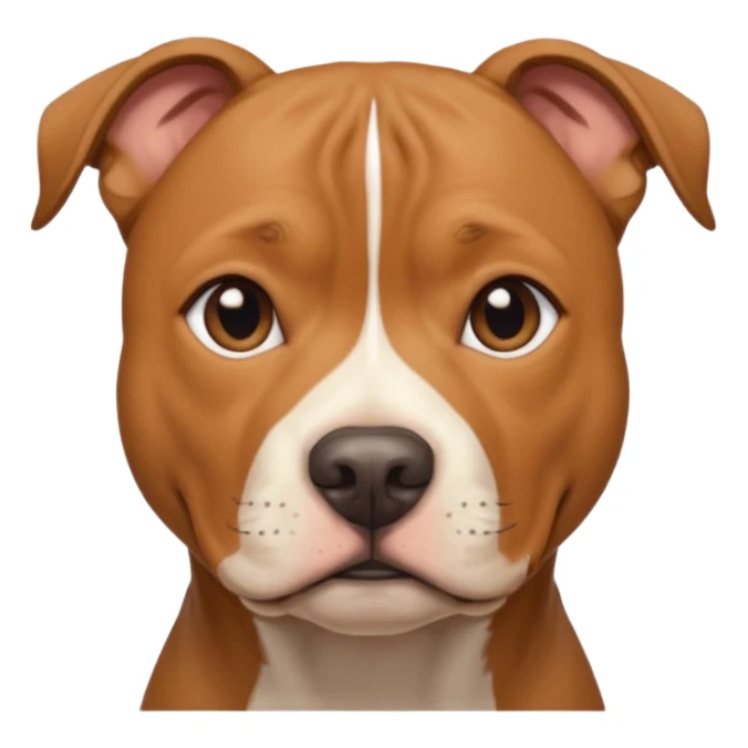 light brown American Staffordshire Terrier facing forwards, head and shoulders sticker