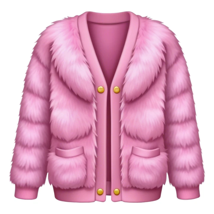 Pink fur cardigan sticker