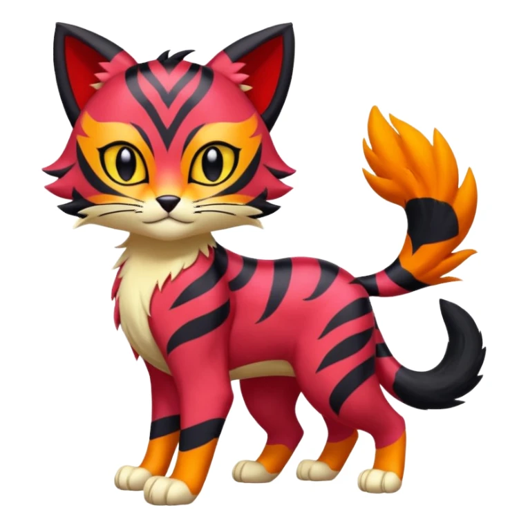 Liepard-Litten-Sprigatito-Pokémon-fusion-creature (full body) sticker