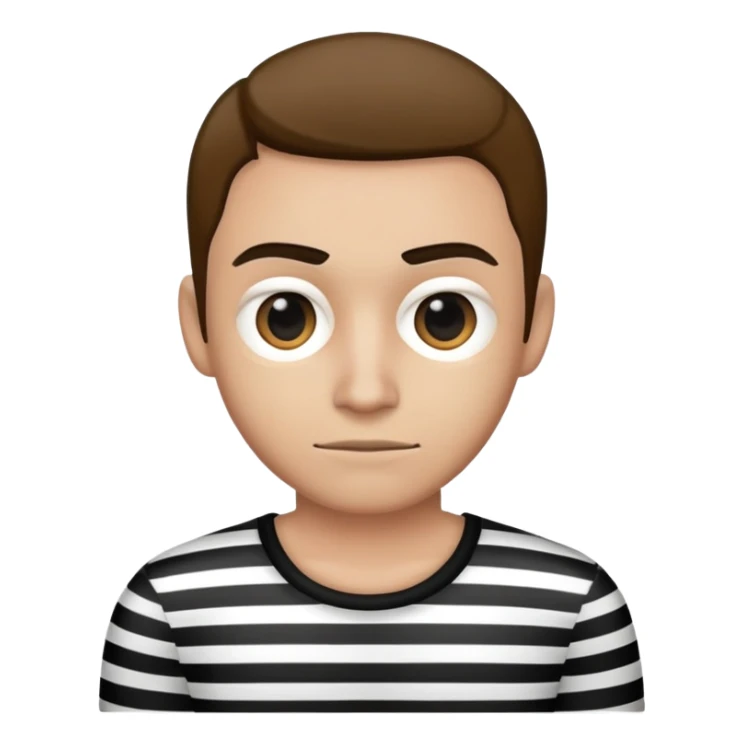 a thief in a black and white striped shirt  sticker