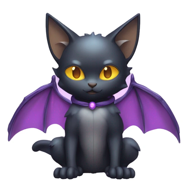Shiny -Dark-type-Psychic-type-Fakémon-Bat-Cat full body sticker