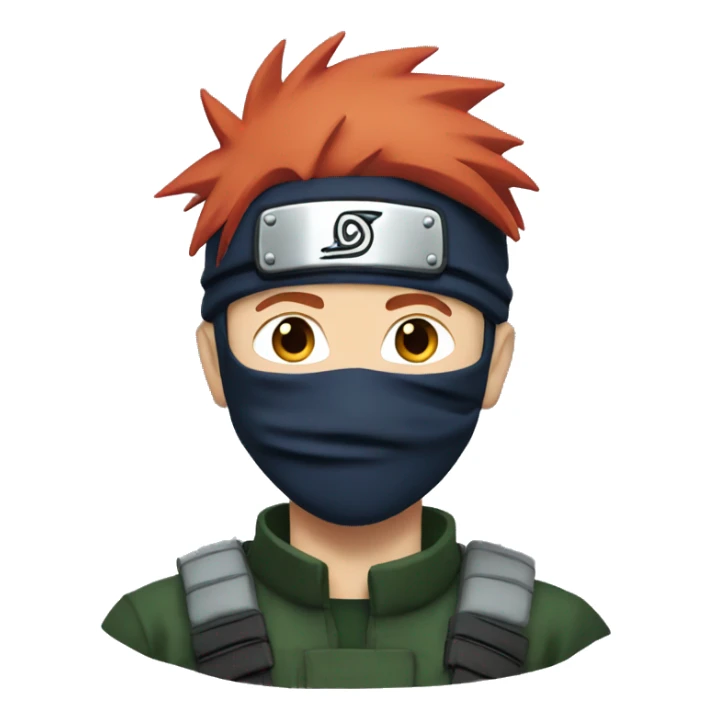 Kakashi with red hair sticker