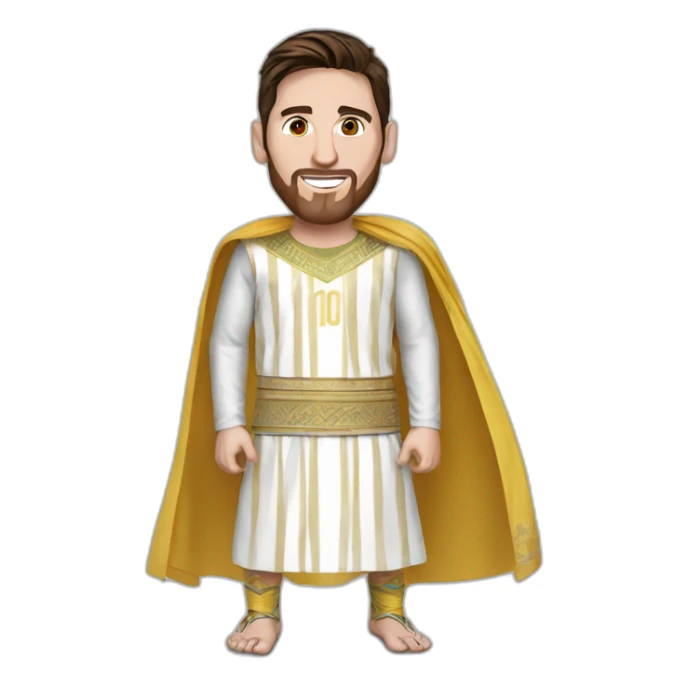 Messi wears an Arabic costume sticker