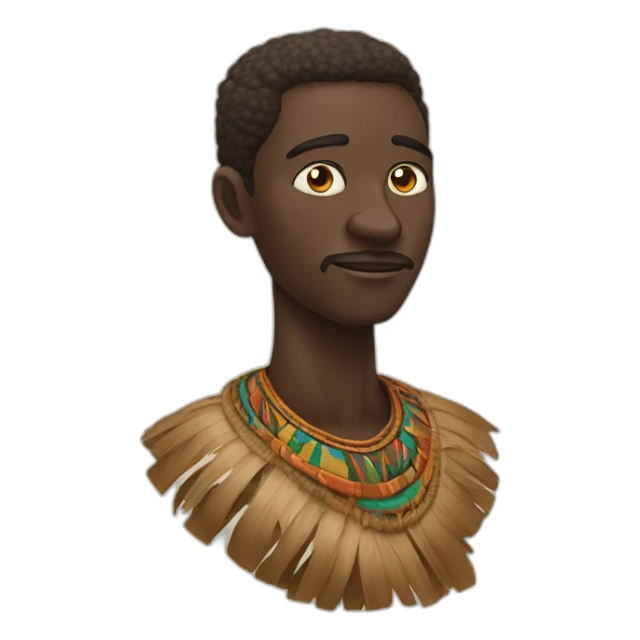 Un homme d’une tribu africaine sticker