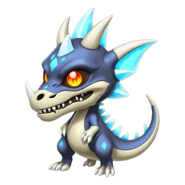 Shiny Bioluminescent Evil Glowing Ethereal Eldritch Marowak-Duskull-Darkdramon-fusion sticker