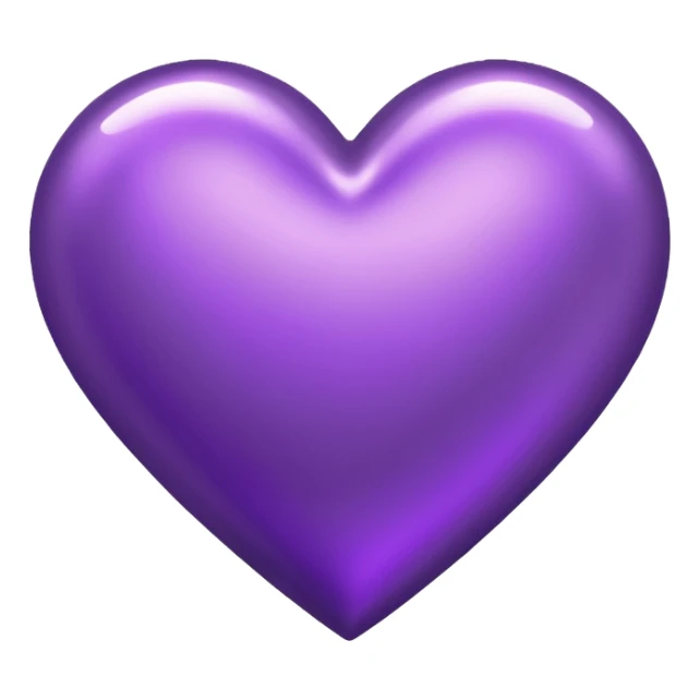 heart with a metallic purple finish sticker