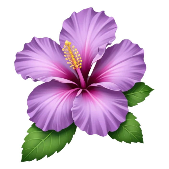 single lilac hibiscus blossom facing left in png form  sticker