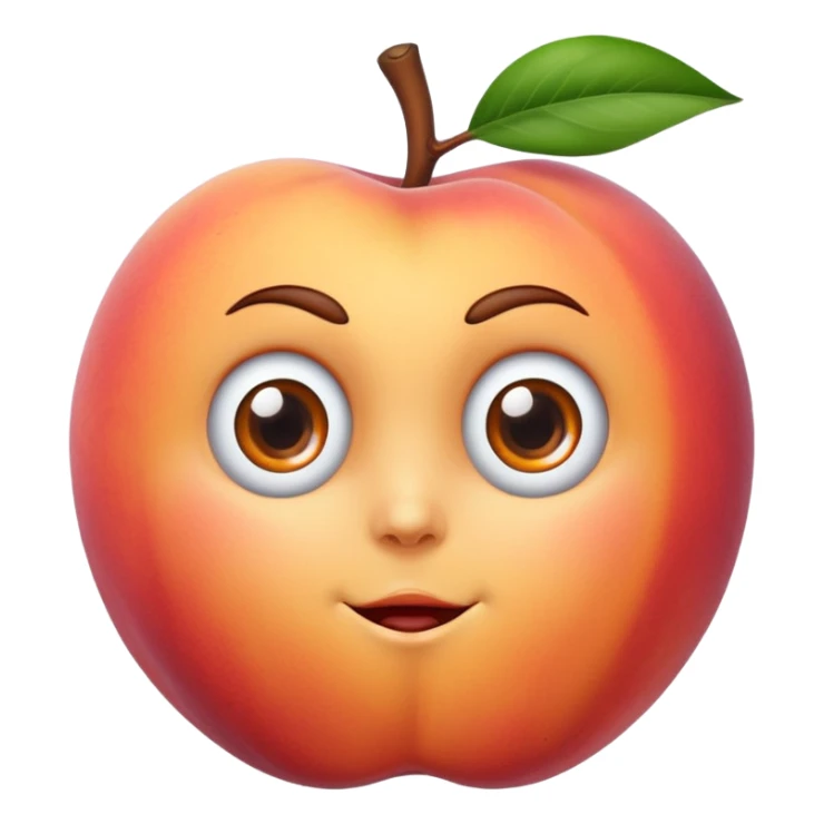 Peach with eyes and tough out sticker