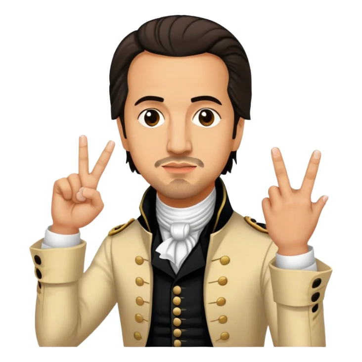 lin manuel miranda as alexander hamilton sticking up the middle finger🖕🏽🖕🏽🖕🏽🖕🏽 sticker