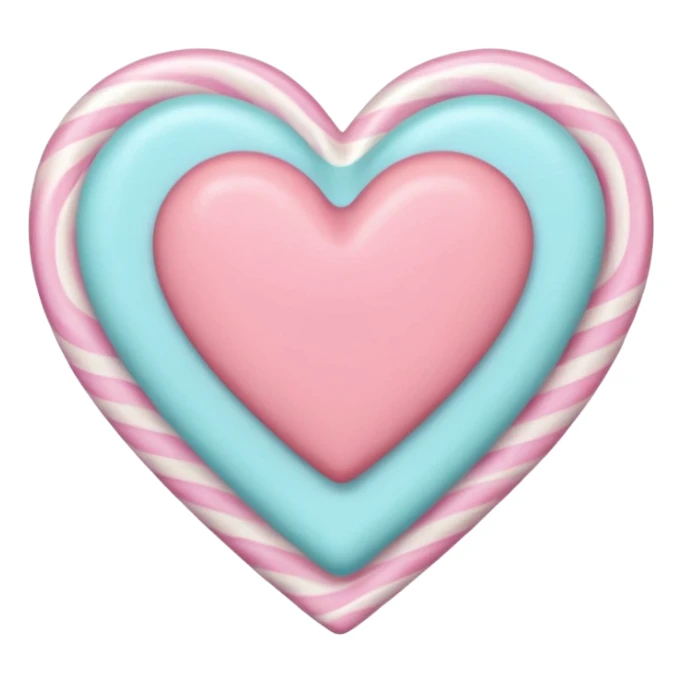 pastel heart with a pastel candy motif sticker