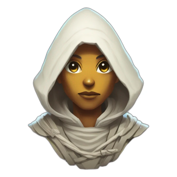 alien monk futuristic roguelike rpg style inspired by slay thee spire sticker