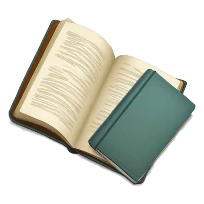 2 books and an open notebook on the desk 2 books and an open notebook on the desk  sticker