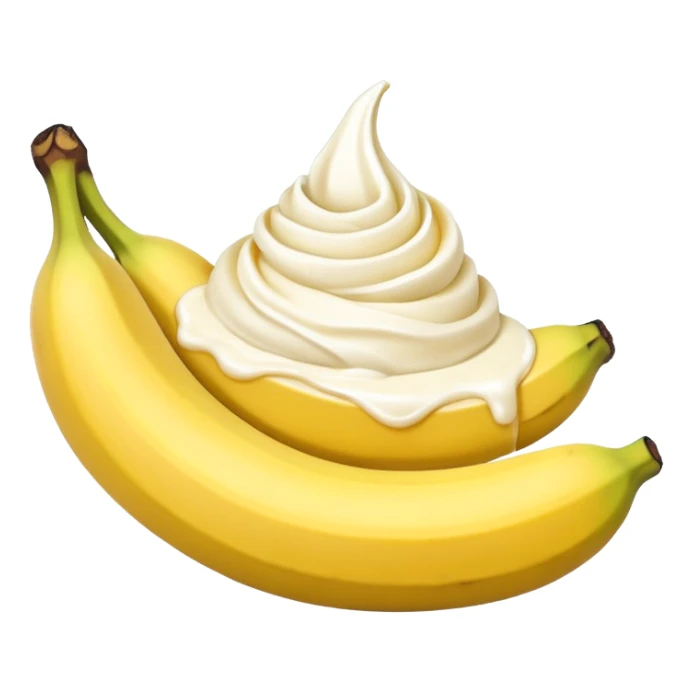 banana with cream on top sticker
