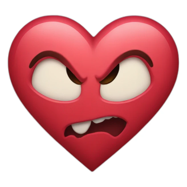 Heart emoji with scar on it sticker
